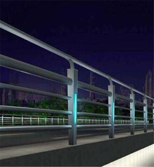 不锈钢防撞栏杆 桥梁灯光栏杆 景观河道LED灯光护栏